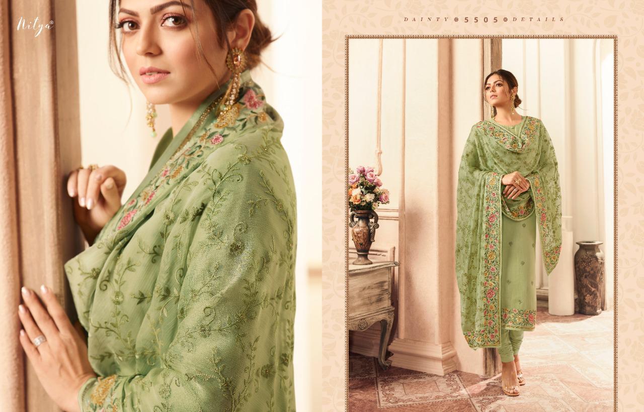 LT Nitya 155 Designer Party Wear Embroidery Work Silk Chudidar Ethnic Wear semi stitched Salwar Suit Collections